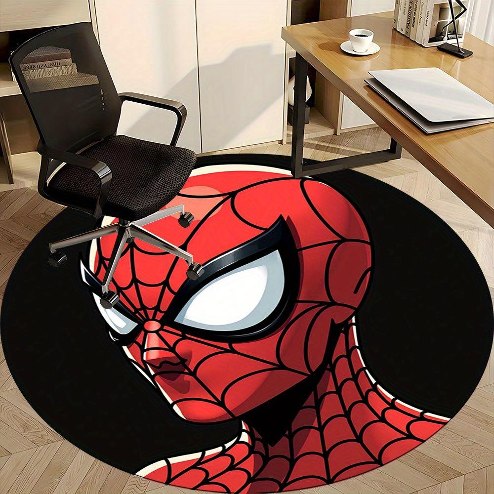 

1pc Spider-Man Inspired Round Rug - Office Carpet, Anti-Slip, Cartoon Design for Home Decor, Living Room and Bedroom Flooring Gift Idea -0412240 80cm by 80cm