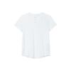 Einfarbiges Logo Rundhals Lauf-Fitness-Trainings Schnelltrocknend Atmungsaktiv Kurzarm T-Shirt Damen Tops Weiß FN2799-100