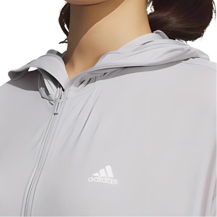 adidas Sonnenschutz Sport Lässig Locker Kapuzenjacke Damenjacken Hellgrau JI7596