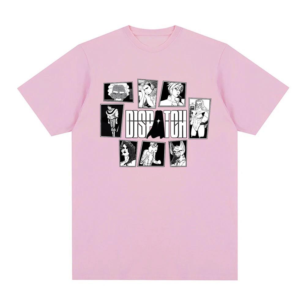 Dispatch Game Manga Style Game Logo Collage Funny Graphic Print Tee Men Women Cotton Comfortable High Quality Soft Oversized Top