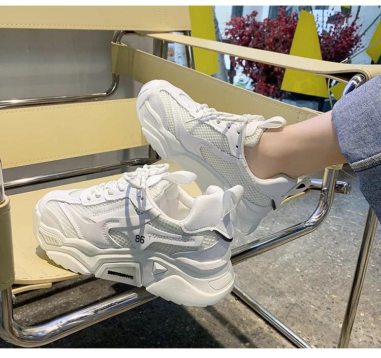 Fashion 2025 New Women's Luxury Sneakers Fashion Trend Casual Board Shoes Youth Thick soled Height Increasing Sports Running Shoes