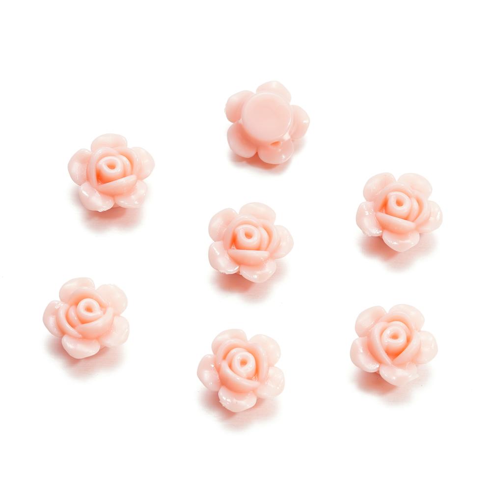 40Pcs/Lot 7.5*12.5*12.7mm Acrylic Small Flower Loose Spacer Beads for DIY Jewelry Making Necklace Bracelet Findings Accessories