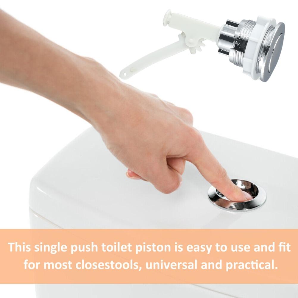 Tlačítko Nádržka na WC ABS Koupelnové WC Stisk Stříbrné