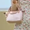 ERANGBEAR Elegant Tote Bag, Commute Dumpling Bag for Women, Nylon Shoulder Handbag, Crossbody Bag, Pink