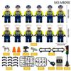 Package P1 Traffic Police Manzai Wu Motorcycle Children'S Small Particles Assembled Building Block Toys