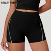 Vitality Girls Contrast Color Fitness Yoga Shorts Belly Contracting Hip Lifting Outerwear Sweatpants Cycling Shorts Female