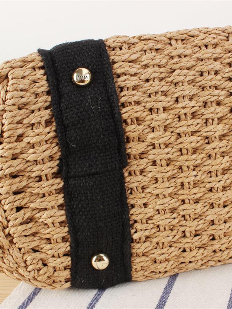 European and American Style Woven Beach Bag: Large Capacity, Casual, Versatile Women's Tote