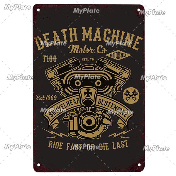Cafe Racer Metal Sign Vintage Plaque Tin Sign Wall Decor For Garage Club Plate Crafts Ride Biker Poster Motorcycle