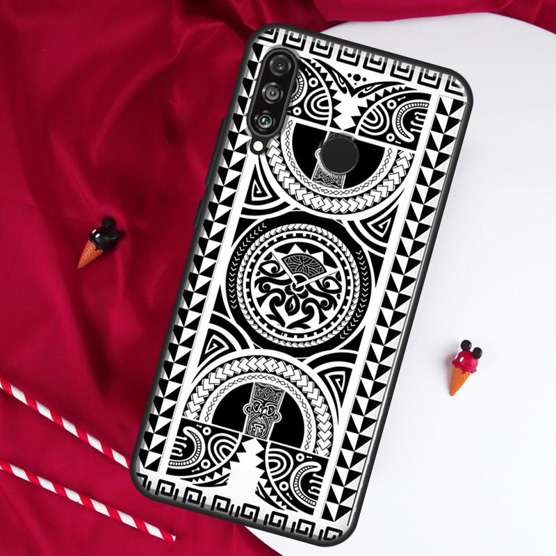 Maori Polynesian Samoan Tribal For Huawei Nova 12i 11i 8i 12s 9 10 SE Y90 Y60 Y70 Y72 Y61 Y91 P20 P40 P30 Lite P60 Pro Case