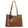 1pc Tote Bag for Women, Large Capacity Shoulder Handbag with Zipper Closure, College Commuter Shoulder Bag Multiple Compartments