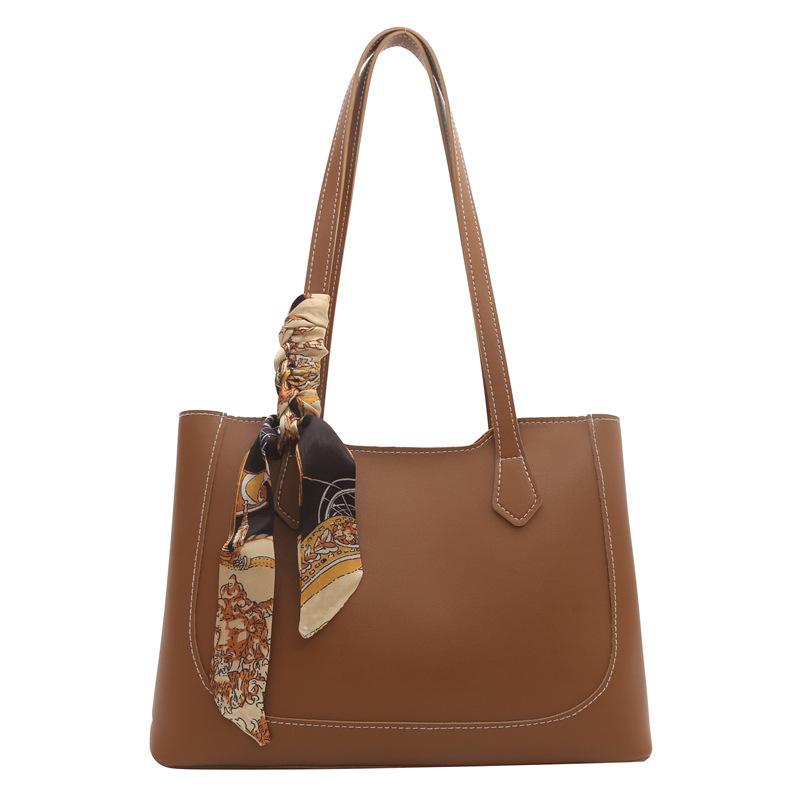 1pc Tote Bag for Women, Large Capacity Shoulder Handbag with Zipper Closure, College Commuter Shoulder Bag Multiple Compartments