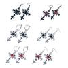 Exquisite Gothic Punk Cross Earrings Crystal Drop Stud Earring Women Nightclub