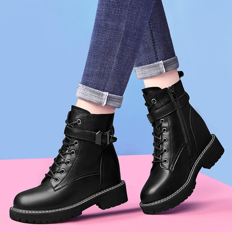 

Новые женские туфли Ботинки Мартины Женские Ins в британском стиле осень и зима Новые короткие ботинки с внутренней отделкой Женская обувь