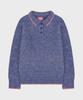 SINOON Mixed Boucle Collar Knit (Blue)