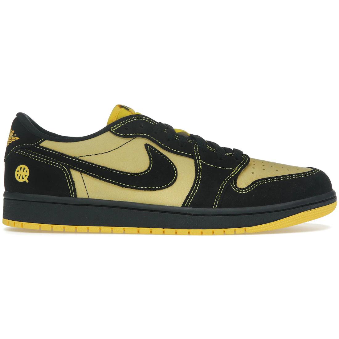 

Кроссовки Jordan 1 Retro Low OG Quai 54 Черный Турмалиново-желтый Красный(IB8836-007) 42