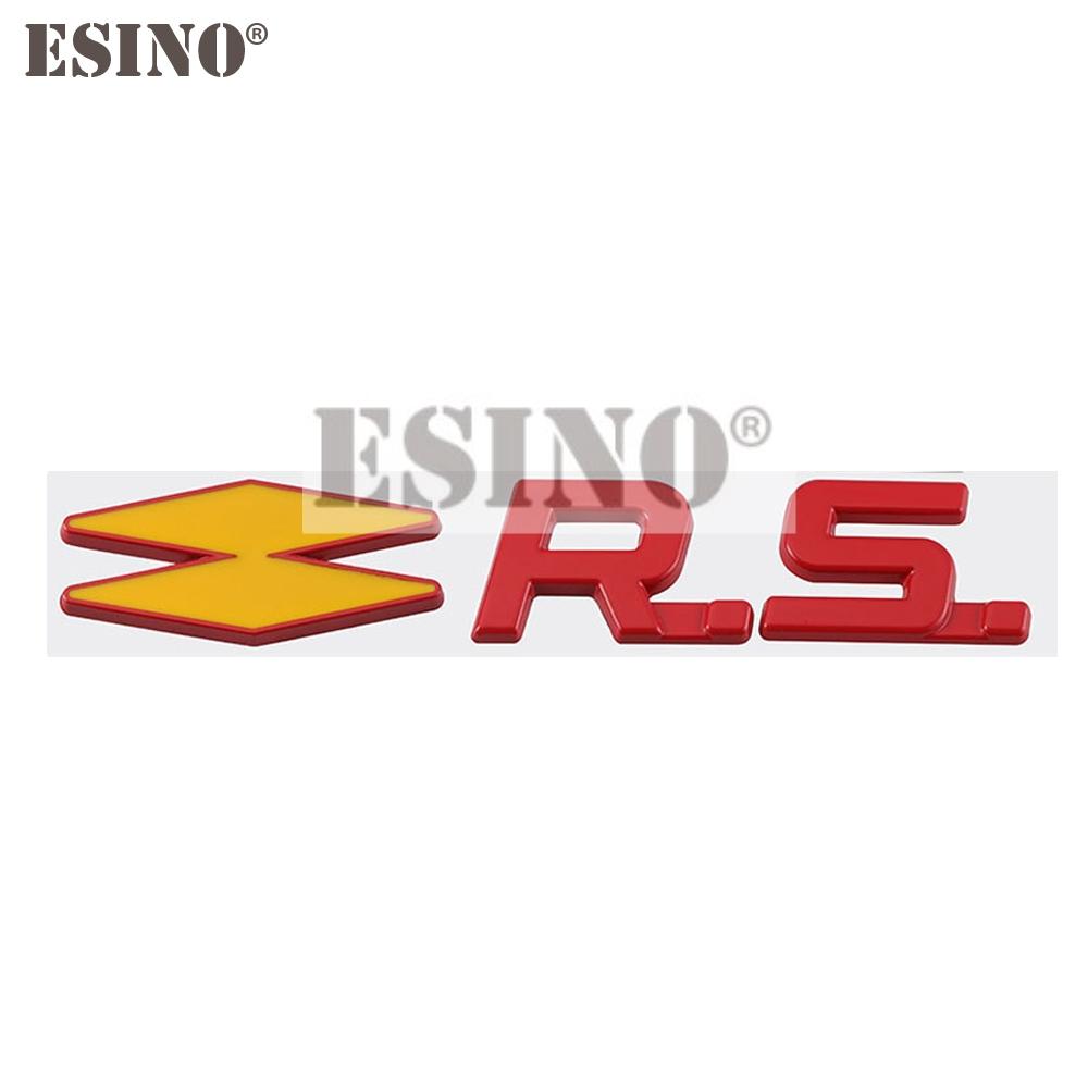 Car Styling 3D Metal Chrome Zinc Alloy Emblem Badge for R/enault RS Clio Captur Megane Kadjar Arkana Koleos Sandero Safrane