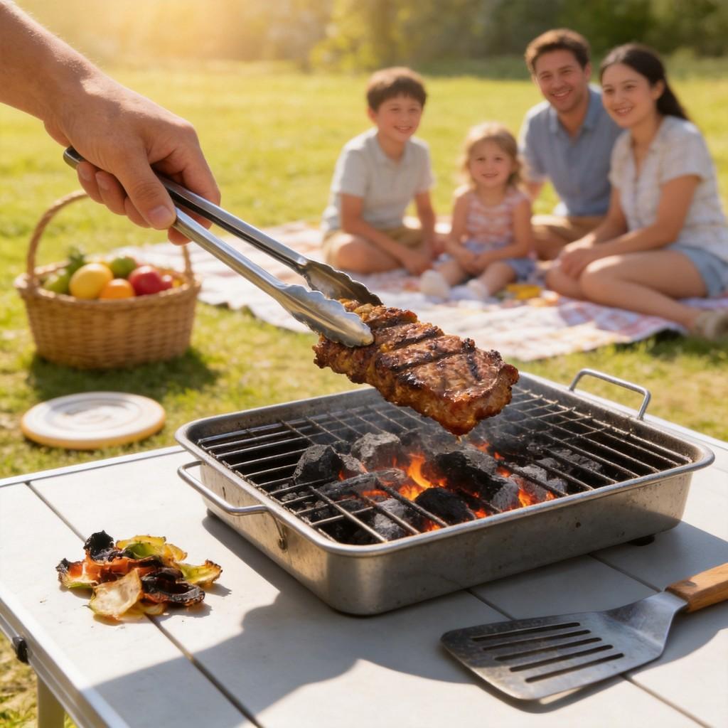 Outdoor Picnic Barbecue Tool Clips With Hightemperature Resistance For Camping And Family Grilling