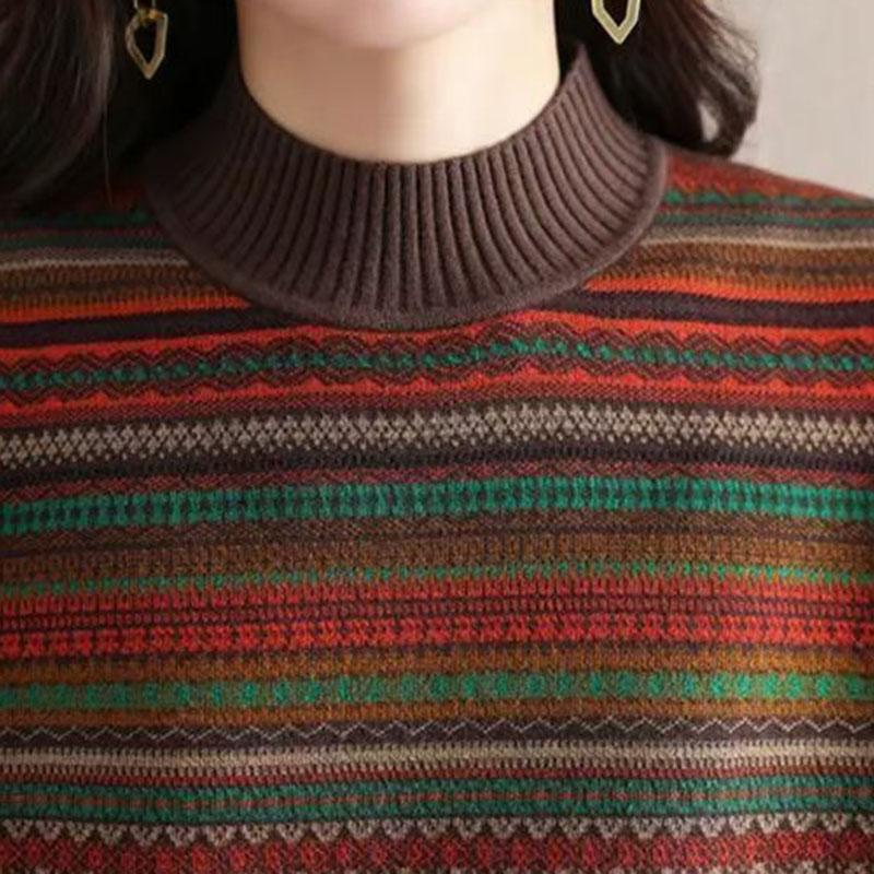 Pulover pentru Femei Toamnă Iarnă Pulover Îngroșat Cald Tricotat Elastic Mânecă Lungă Jumper Oversize Topuri