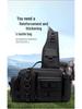 Men's Tactical Multi-Functional Fishing Waist Bag - Large Capacity, Waterproof, Single Rod Storage, Cross-Body Outdoor Backpack