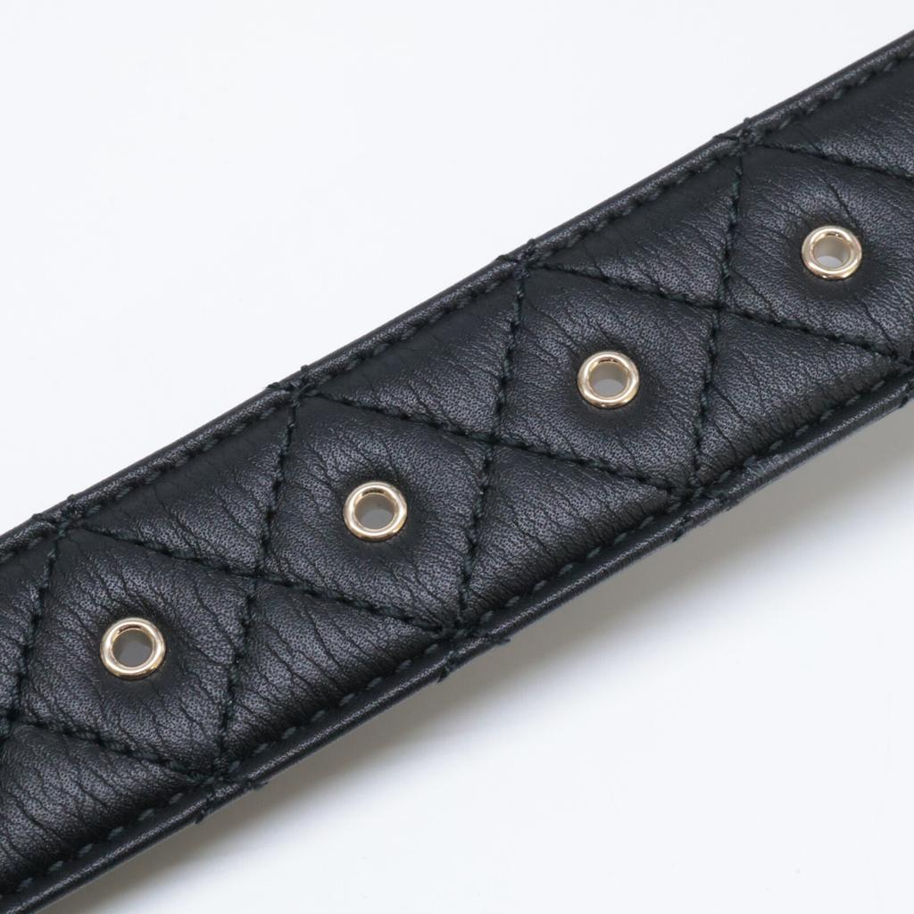Chanel B25 P CC Logos Lammleder Matelasse Gürtel 65/26 Schwarz/GDHardwareGebraucht