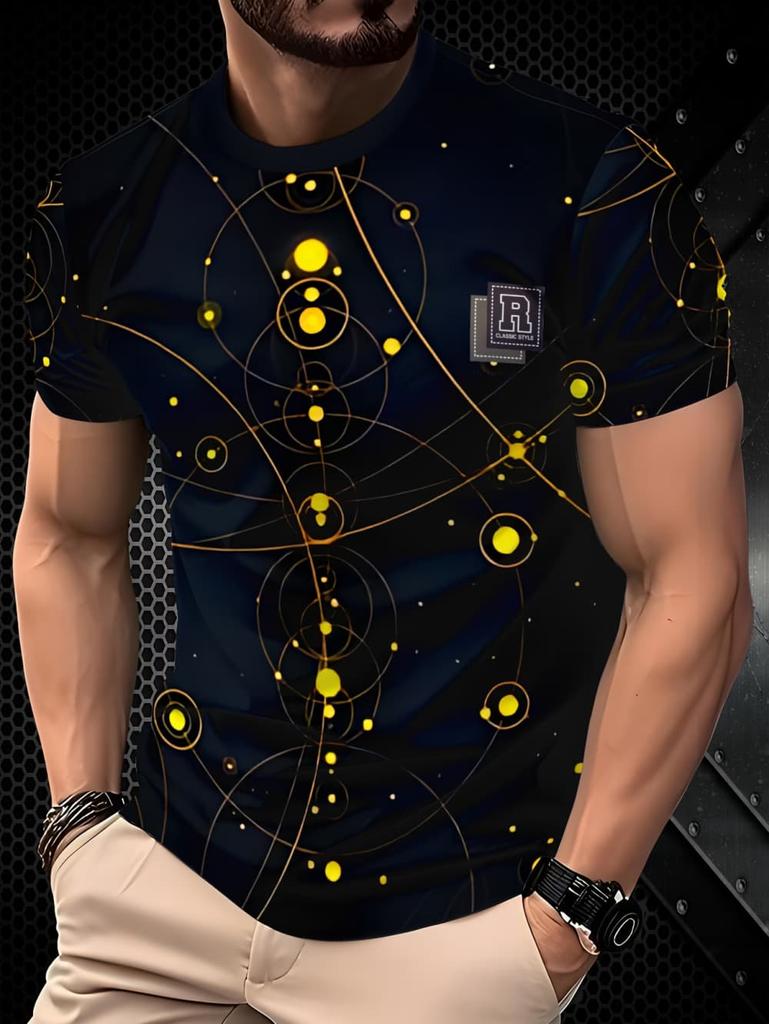 Fashion T-Shirts for Men 3D Print Men's T-Shirts Street Designer Short Sleeved Loose Oversized Tops Tees Daily Casual Sportswear