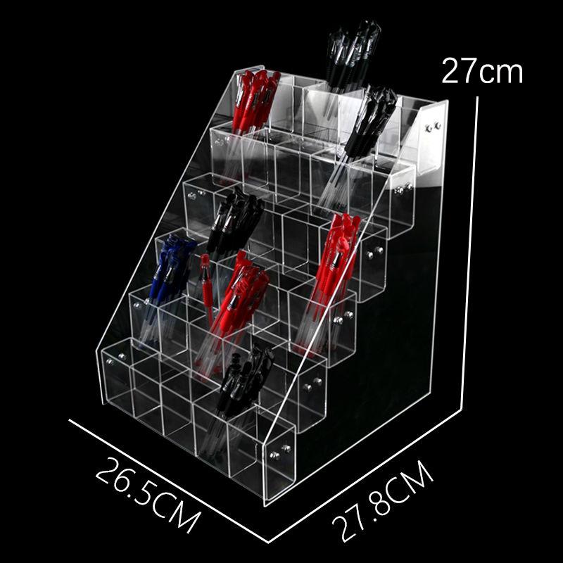 1-7 Tier Acrylic Pen Holder Stationery Store Storage Brush Case Display Stand Desktop Writing Pot Clear Writing Pencil Organiser