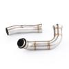 DUKE790 Titanium Mid-Section Exhaust Pipe with Back Pressure Chamber & 3-Way Catalytic Silencer