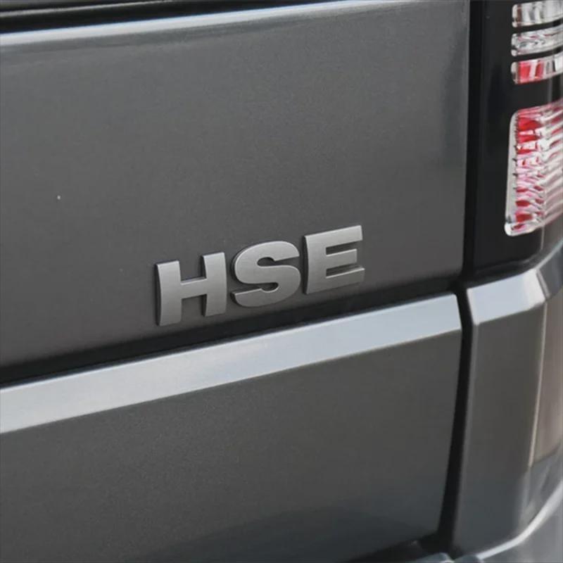 ABS HSE V6 V8 Logo-Buchstaben Kofferraum-Abzeichen-Emblem Autoaufkleber Auto Heckklappenaufkleber für Lan-dRover R-angeRover Di-scovery Defen-der Velar LR4 LR2 LR3 SV