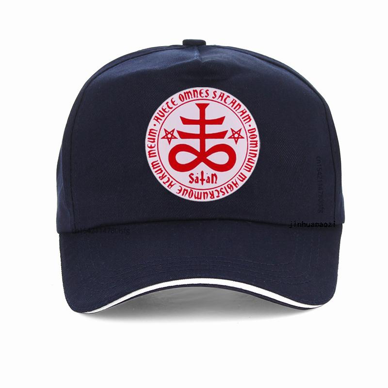 Satan Leviathan Kreuz Hut für Unisex WoUnisex Verstellbare Snapback Hüte Punk Goth Kirche des Satanischen Symbols Kolye Baseball Cap Mütze