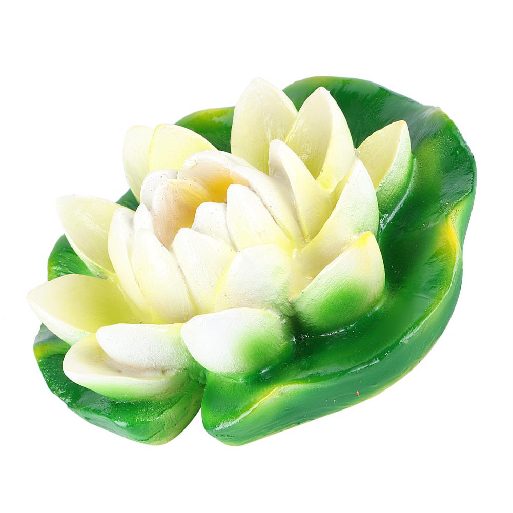 Artificial Water Floating Lotus Ornament Art Craft for Fish Pond Tanks Fountain Decoration