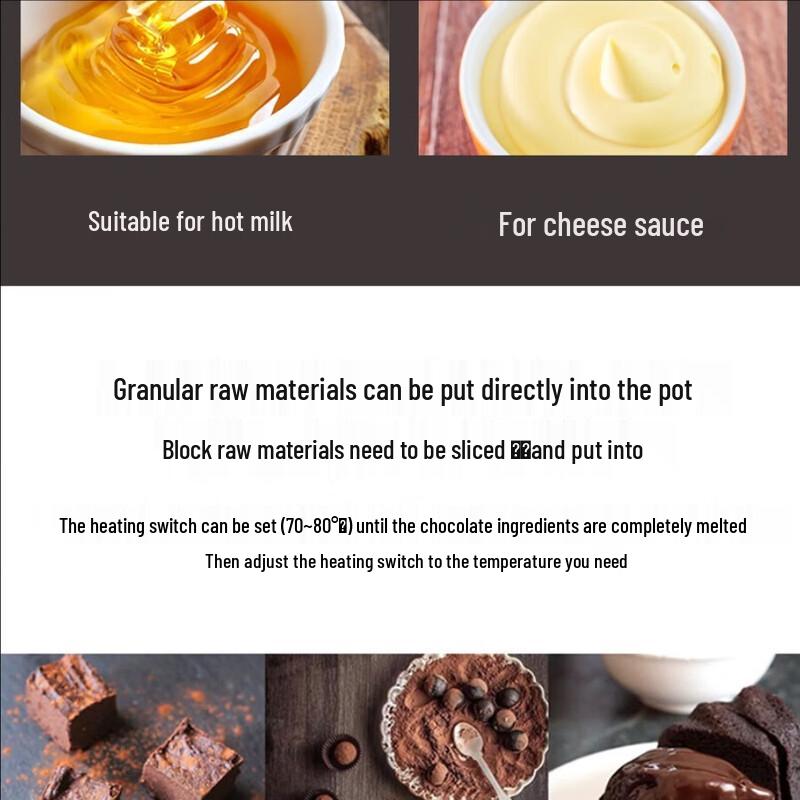 Komerční hrnec na tavení čokolády