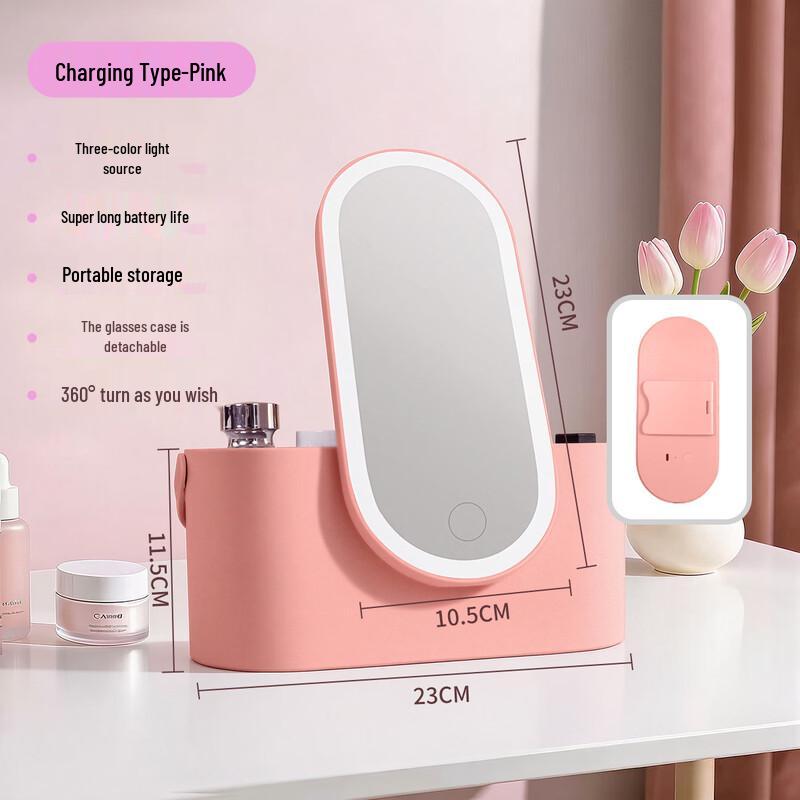 oenyled LED Lighted Portable Makeup Mirror