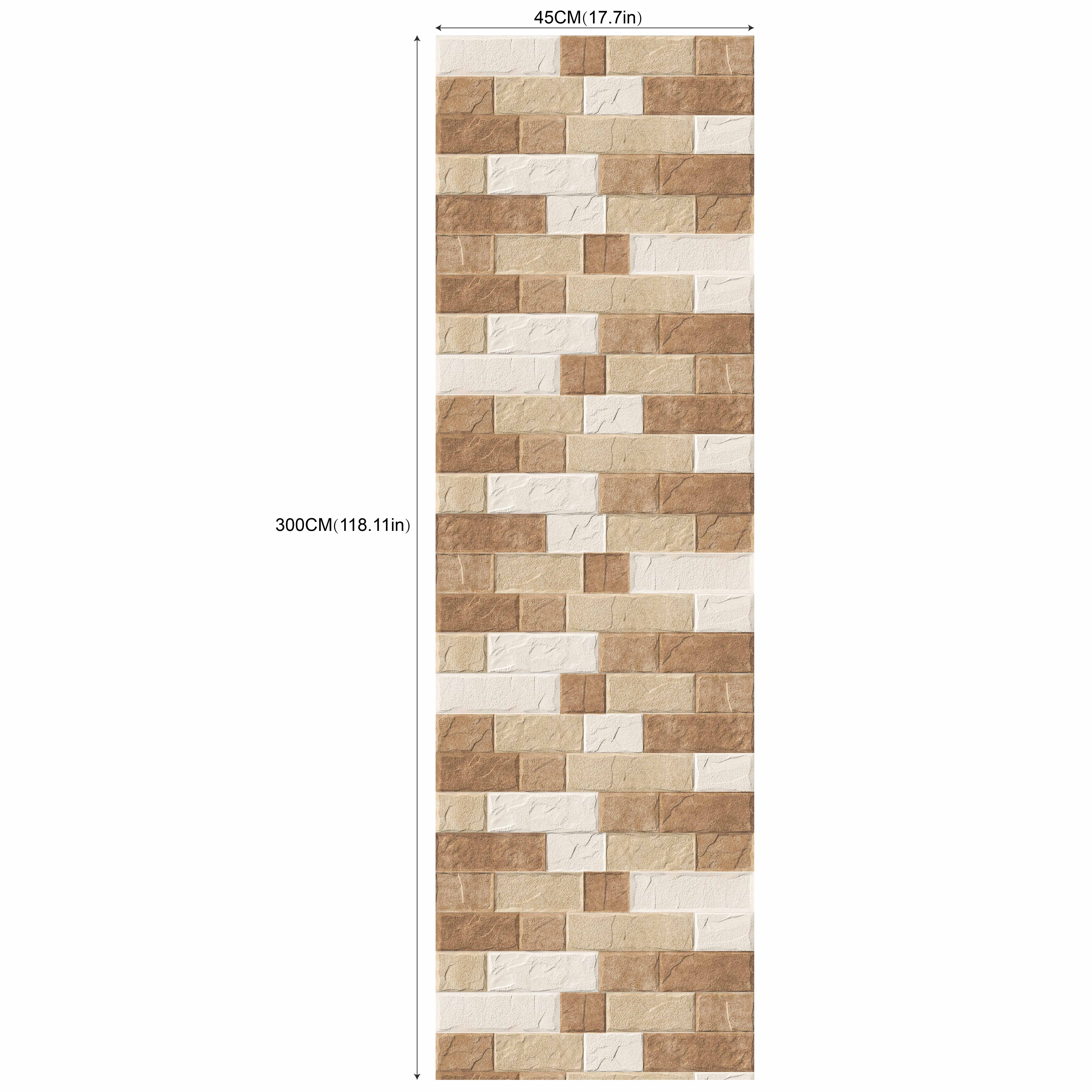 

Винтажные обои под коричневый кирпич Кирпичная самоклеящаяся пленка Кирпичные самоклеящиеся обои Фактурные обои под искусственный кирпич Каменная бумага 3mx45cm