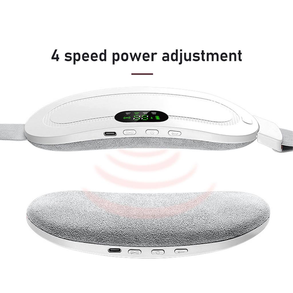 Menstrual Heated Belt Hot Compress Promote Circulation Electric Waist Belt for Wome White
