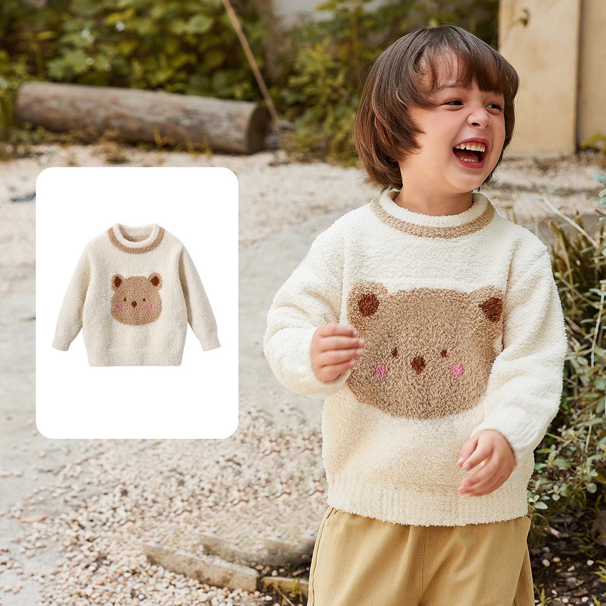 

Willbeilu 2025 Милый вязаный свитер для детей на осень/зиму 130