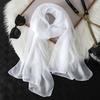 New Print Chiffon Scarf Shawl Women Sunscreen Silk Scarf Turban Long Wrap Beach Travel Outdoor Accessories Trendy Headband