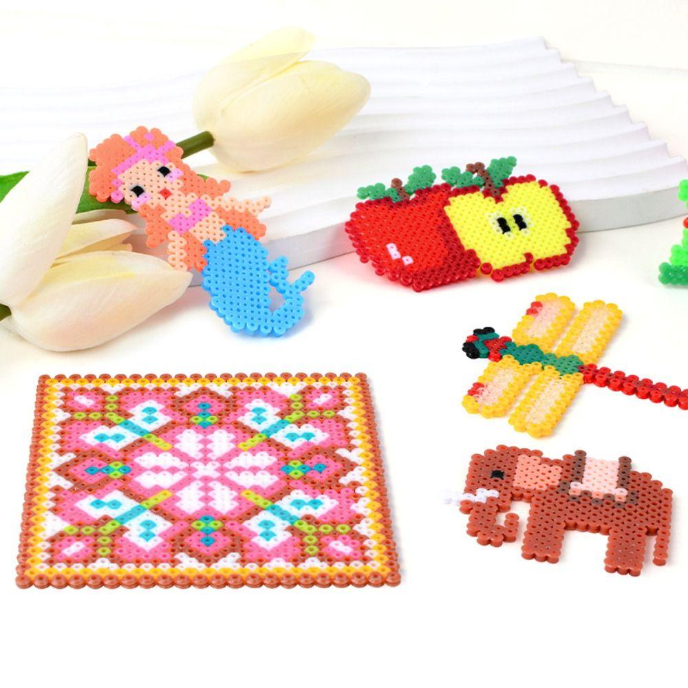 DIY Bean Splicing Tool Set Colorful Handicraft Toys Kit Handmade Iron-on Bead Craft Kit  Kids Gift