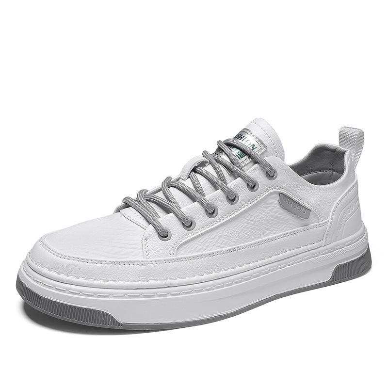 Men's Shoes Spring 2024 New Leather Breathable Versatile Casual Flat Shoes One Pedal Work Sports Little White Tide Shoes