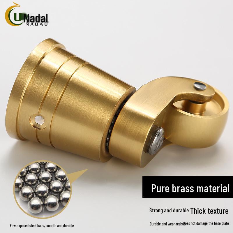 Brass Caster Wheels with Silent Bearings for Furniture and Pianos - Heavy-Duty Swivel Design