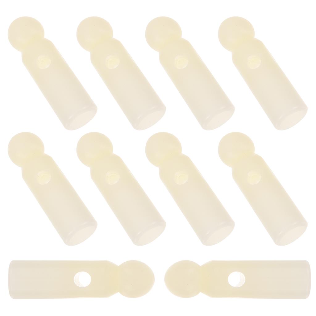 10 Pcs White Circle Umbrella Tail Beads Replacement Parts Folding Cover Accessories For Sunshade Repair Durable Plastic Bone