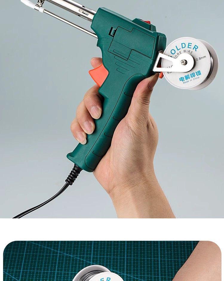 High-Power 60W Handheld Electric Soldering Iron with Automatic Solder Feed