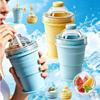 Foldable 2 In 1 Ice Ball Cup Food Grade Silicone Easy Demoulding Ice Maker Mold Portable Summer Outdoor Travel Tumbler Water Cup