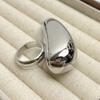 Geometric Big Teardrop Rings Exaggeration Finger Rings Metal Teardrop Ring  Wedding