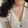 Irregular Ceramic Acrylic Coconut Shell Stacked Necklace Retro Niche Personality Fashion Versatile Necklace