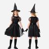 Halloween Vampir Erwachsene Kinder Schwarzes Kleid Hexe Hexe Spiel Eltern-Kind Maskerade