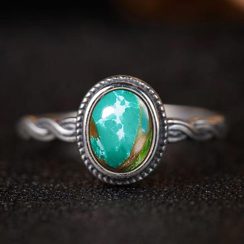 Pierścionek ze srebra sterlingowego z czarnym onykssem Vintage Prosty minimalistyczny styl Okrągły kształt Kamień naturalny Czarny pierścionek Biżuteria dla kobiet