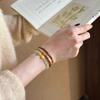 Natural tiger's eye stone Cook double-layer beaded bracelet Guochao bracelet, niche light luxury high-end hand jewelry.