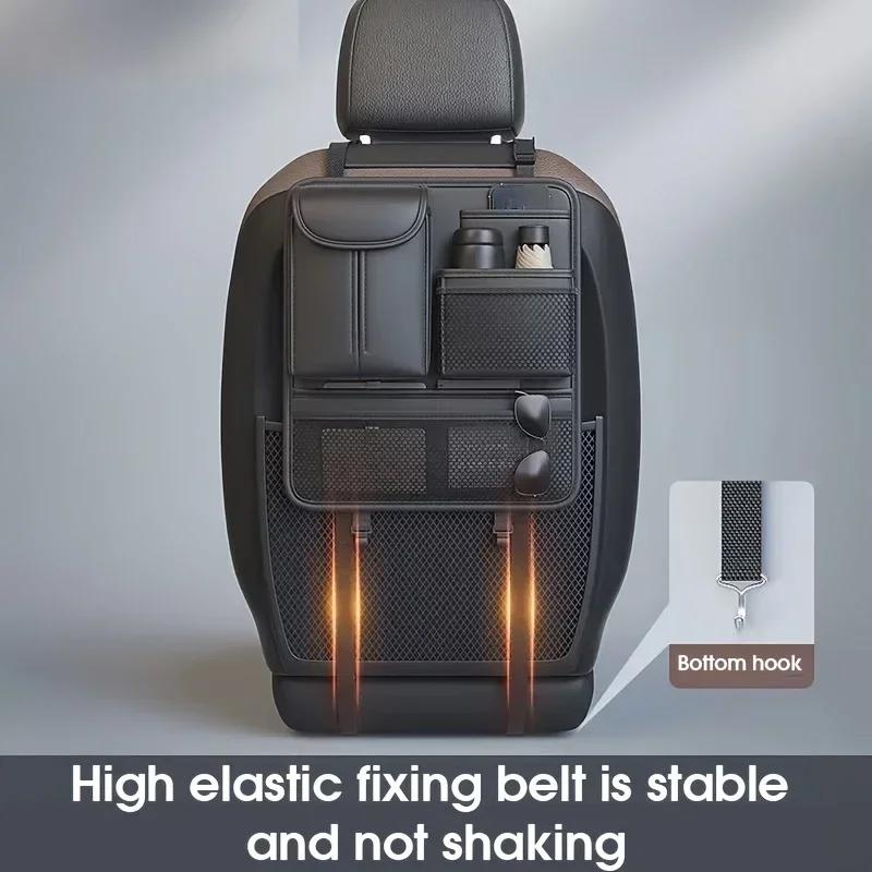 Neues Auto Top Qualität Sitzlehnen-Organizer Große Kapazität Aufbewahrungstasche Multifunktional PU-Leder Mehrere Taschen Auto Organizer Tasche