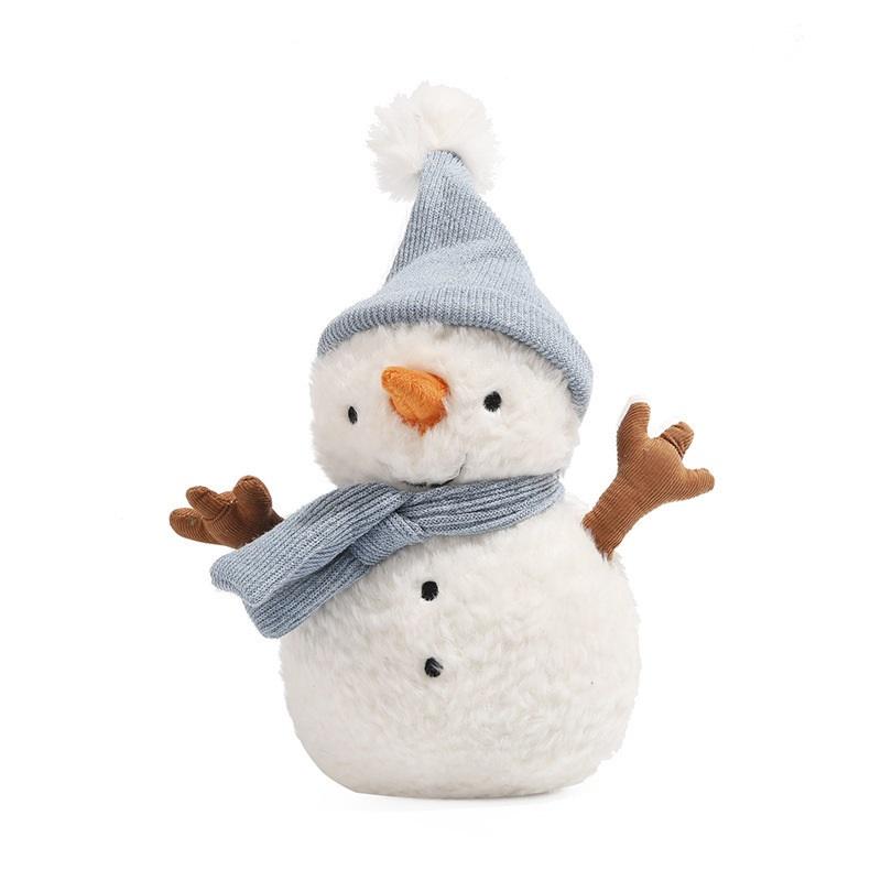 Sammy Snowman Soft Plush Toy Cute Stuffed Doll Comfort Companion Fluffy Plush Figure Holiday Gift For Kids & Girls