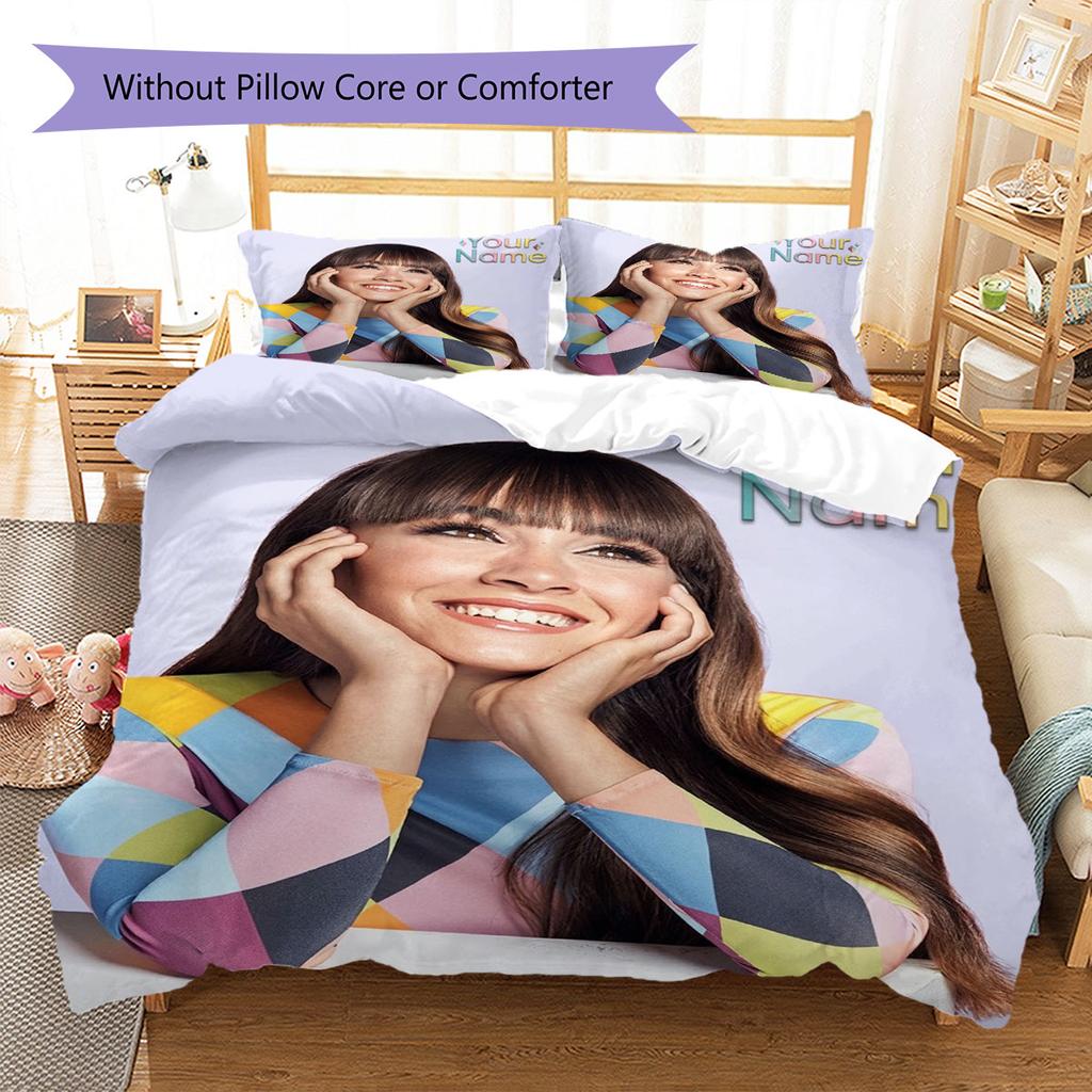 Aitana Custom Name Pattern Bedding,Quilt Set Quilt Cover Pillowcase Home Birthday Gift(1 * duvet cover + 2 * pillowcase, without core)